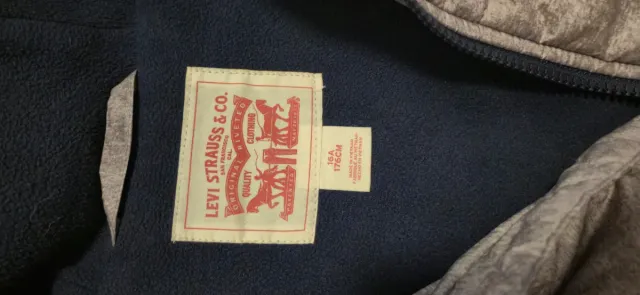 Chaqueta Levi's Gris y Azul talla 16 años