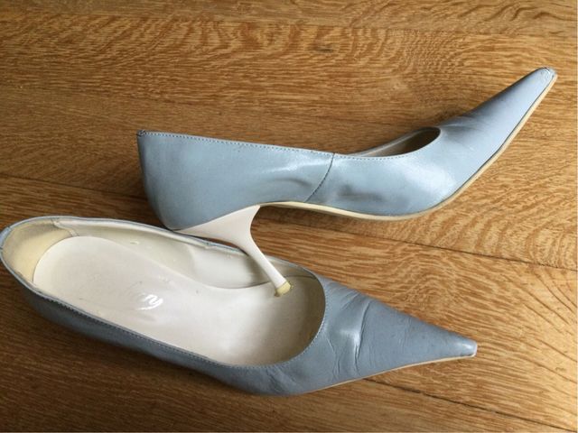 Scarpe décolleté azzurre vintage