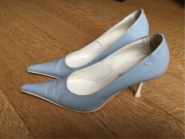 Scarpe décolleté azzurre vintage