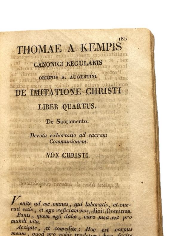 Libro antico De Imitatione Christi 1831