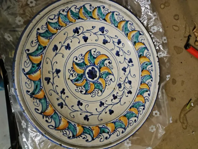 Antico Piatto Ceramica Faenza  Antiquariato