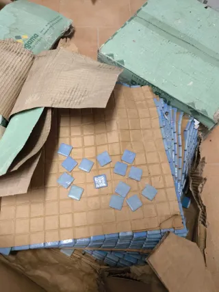 Gresite para piscina azul