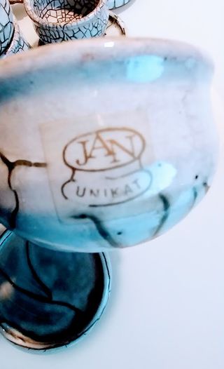 Servicio café porcelana alemana agrietada