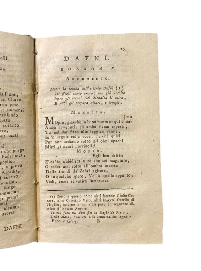 Libro antico 1793 Virgilio Bucolica e Georgica