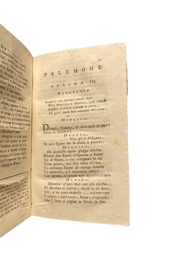 Libro antico 1793 Virgilio Bucolica e Georgica