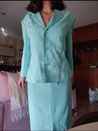 Blazer azzurro vintage + gonna in regalo