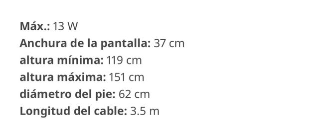 Lámpara de pie de madera y tela