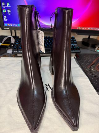 Botines anchos Zara Marrón