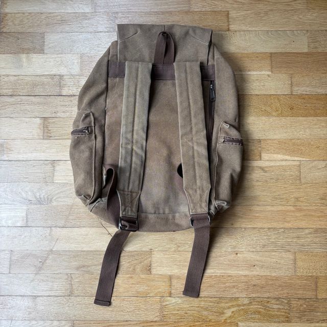 Mochila Eshow lona y cuero