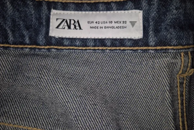 Jeans ZARA Rectos Vintage Blu Scuro Y2K