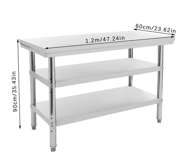 Mesa de trabajo acero inoxidable 1.2m