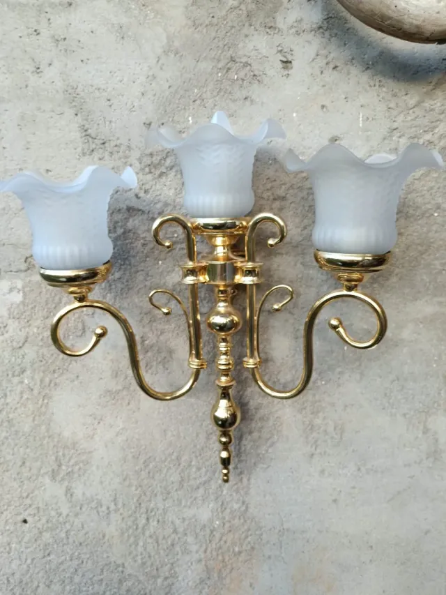 Aplique de pared vintage dorado