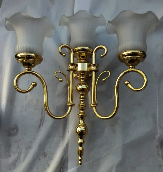 Aplique de pared vintage dorado