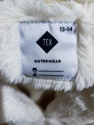 Chaquetón pelo niña blanco