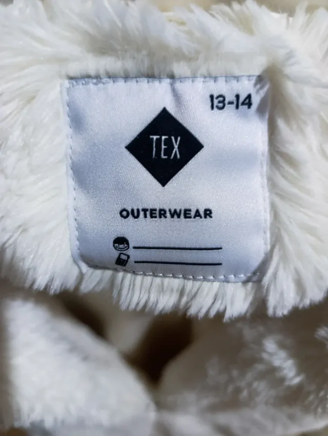 Chaquetón pelo niña blanco