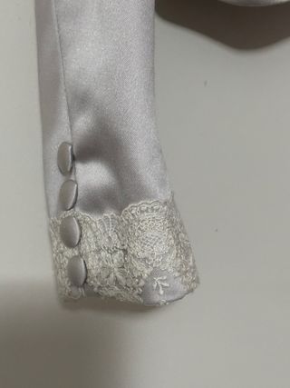 Cuerpo traje fallera blanco plata