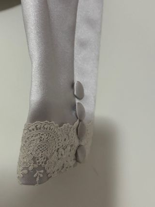 Cuerpo traje fallera blanco plata