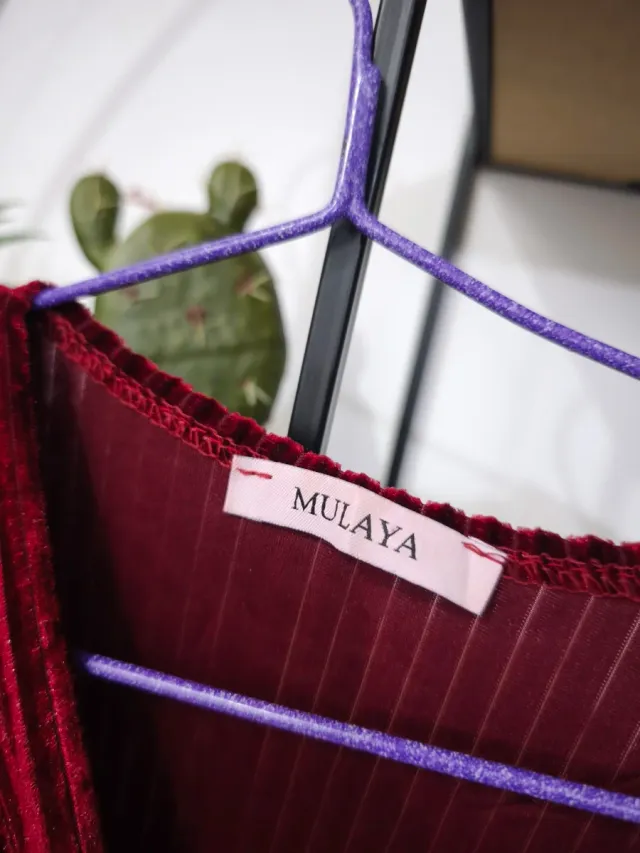 Vestido Lolita terciopelo ciruela granate