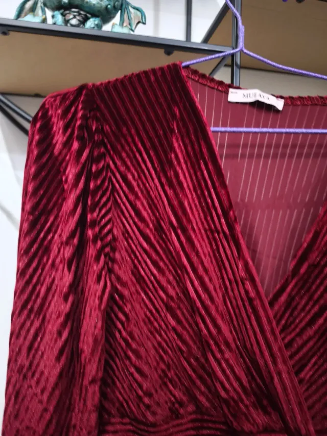 Vestido Lolita terciopelo ciruela granate