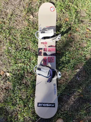 Tabla de Snowboard con Fijaciones