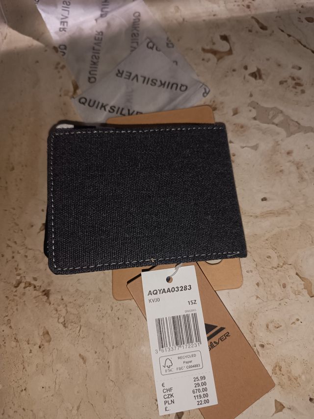 Carteira Quiksilver Jean Cinza Escuro