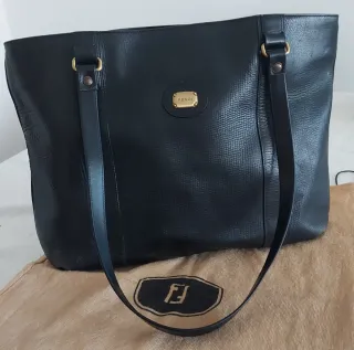Borsa Fendi shopping vintage pelle nera