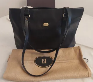 Borsa Fendi shopping vintage pelle nera