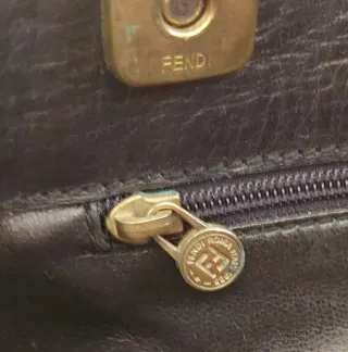 Borsa Fendi shopping vintage pelle nera