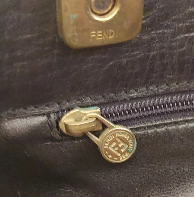 Borsa Fendi shopping vintage pelle nera