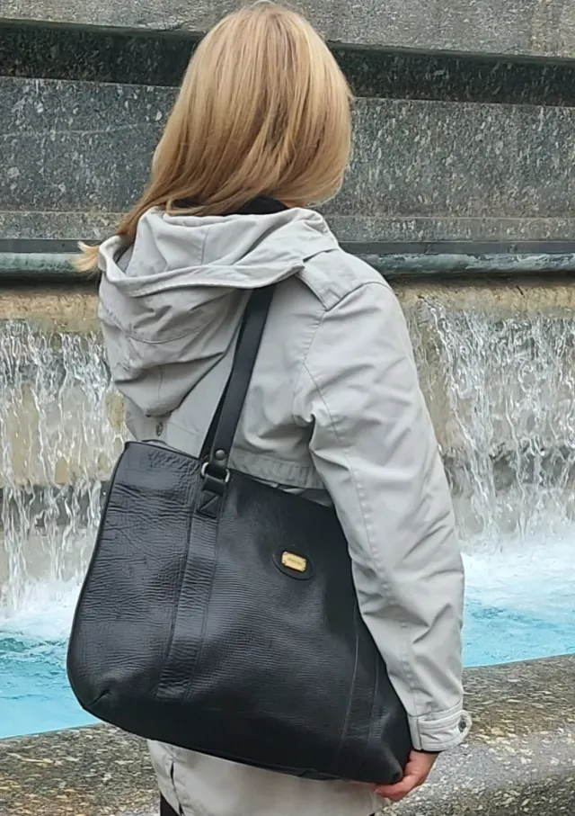 Borsa Fendi shopping vintage pelle nera