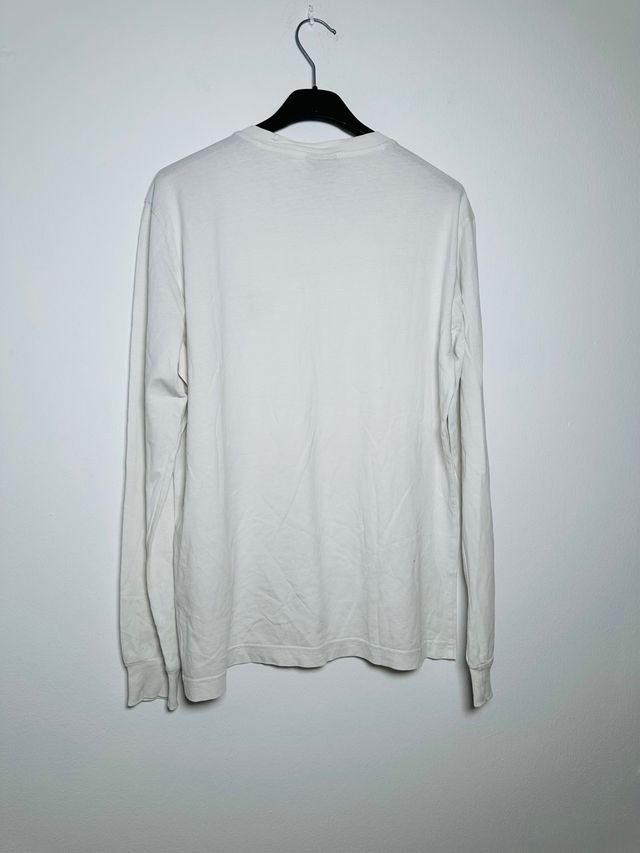 Camiseta Champion Hombre Blanca Manga Larga