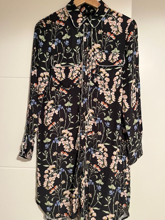 Vestido camisero Zara flores