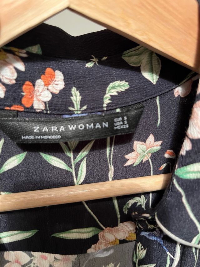 Vestido camisero Zara flores