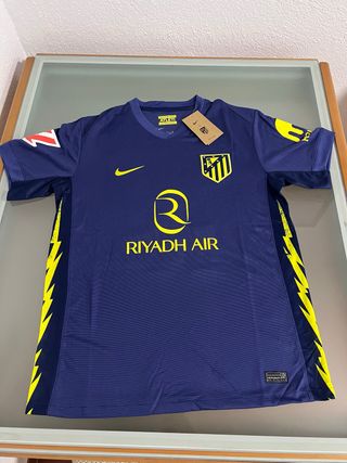Camiseta Fútbol Nike Atlético Madrid Azul Amarillo