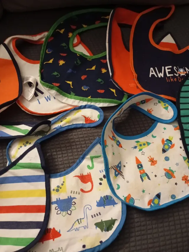 Lote 9 Baberos Bebe Talla Única