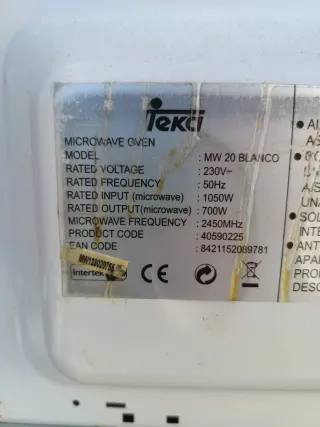 Horno Microondas Teka Blanco