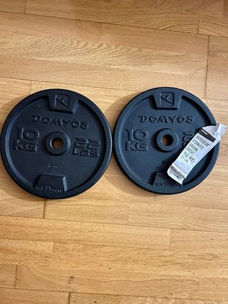 2 discos DOMYOS 10 kg