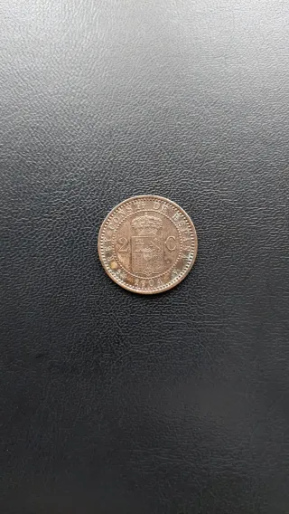 2 céntimos 1904 variante *0 partido
