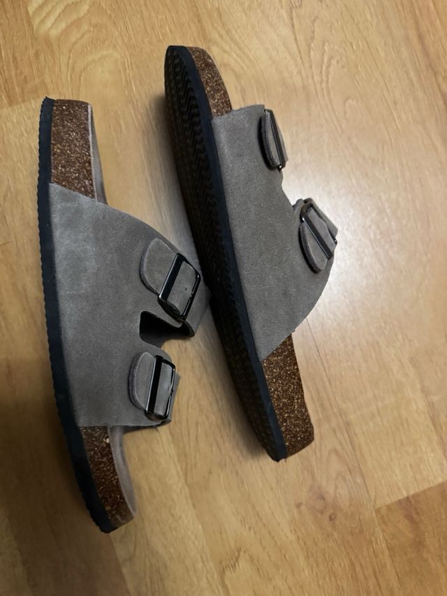 Sandalias Beige/Gris Talla 41