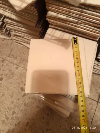 Baldosa cerámica 15x15 blanca