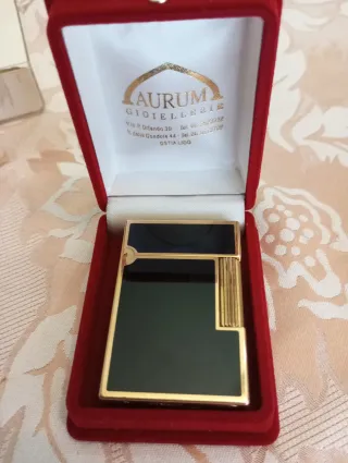 Accendino Dupont Laque de Chine Oro Nero