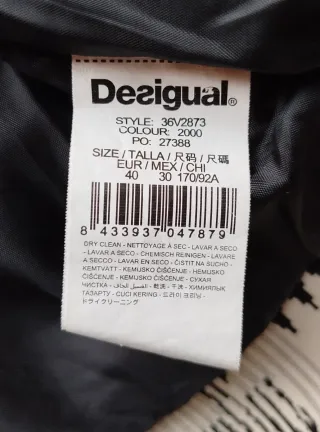 Vestido Desigual  sin mangas Talla 40