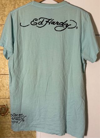 Camiseta Ed Hardy Celeste Talla XL