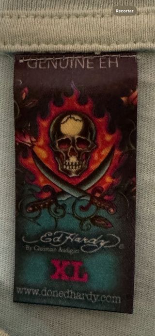 Camiseta Ed Hardy Celeste Talla XL