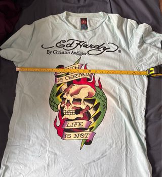 Camiseta Ed Hardy Celeste Talla XL