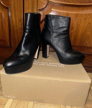 Botines negros tacón plataforma