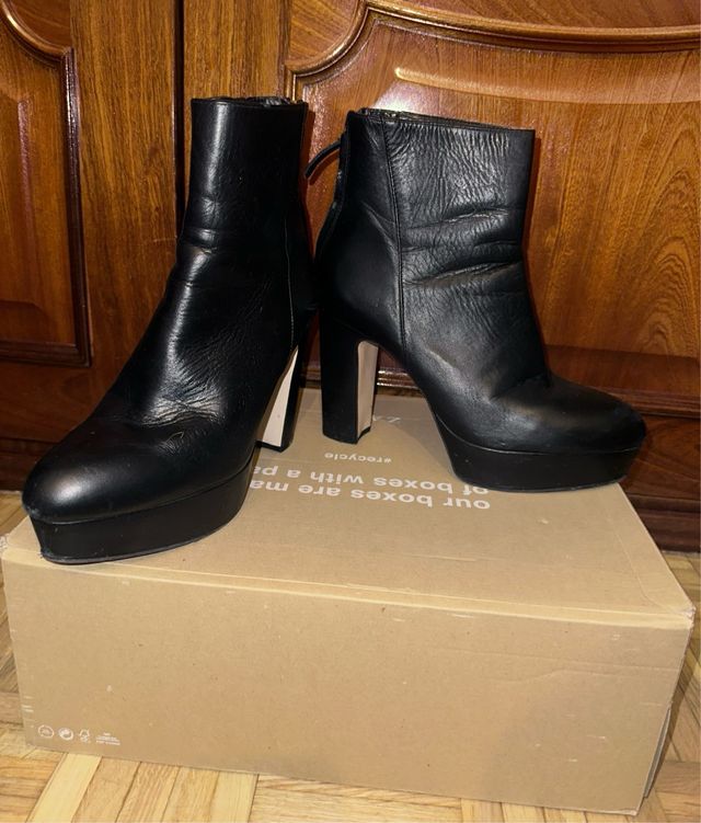 Botines negros tacón plataforma