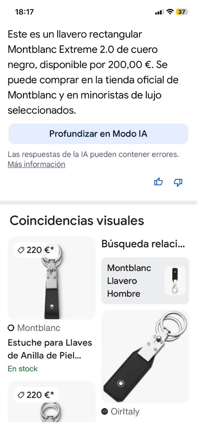Llavero Montblanc Nuevo