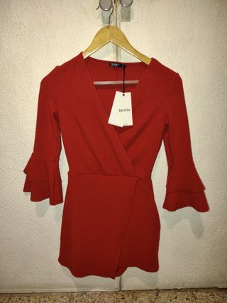 Mono Bershka rojo talla S