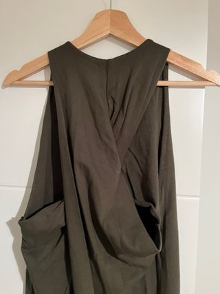 Vestido largo Zara verde oliva talla M (38)
